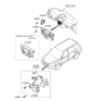 Diagram for 2008 Hyundai Santa Fe Ambient Temperature Sensor - 97280-2B000