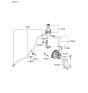 Diagram for Hyundai Santa Fe Power Steering Reservoir - 57150-0W300