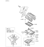 Diagram for Hyundai Santa Fe Oil Pan Baffle - 21525-3E000