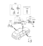 Diagram for 2006 Hyundai Santa Fe Door Lock Cylinder - 81905-2B310