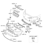 Diagram for 2009 Hyundai Santa Fe Grille - 86561-2B020