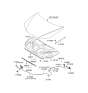 Diagram for Hyundai Santa Fe Lift Support - 81160-2B000