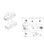 Diagram for 2022 Hyundai Elantra N Parking Assist Distance Sensor - 99140-AA130