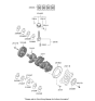 Diagram for 2022 Hyundai Kona Crankshaft - 23111-2J002