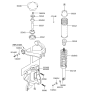 Diagram for 2005 Hyundai Sonata Shock Absorber - 55311-38610