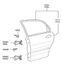 Diagram for 2004 Hyundai Sonata Door Hinge - 79440-3C000