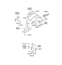 Diagram for 2002 Hyundai Sonata Wheelhouse - 86811-3D000