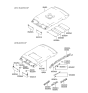 Diagram for 2003 Hyundai Sonata Sun Visor - 85201-3D920-SR