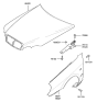 Diagram for Hyundai Sonata Hood Hinge - 79120-3D000