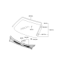Diagram for 2004 Hyundai Sonata Weather Strip - 86153-3D000
