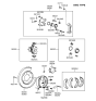 Diagram for 2005 Hyundai Sonata Parking Brake Shoe - 58350-38A30