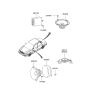 Diagram for 2002 Hyundai Sonata Car Speakers - 96360-3D200