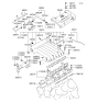 Diagram for 2003 Hyundai Sonata Engine Cover - 29240-38100