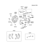 Diagram for Hyundai Sonata Wheel Cylinder Repair Kit - 58301-38A00