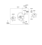 Diagram for 2001 Hyundai Sonata Steering Column Cover - 56130-3D000-LK