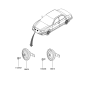 Diagram for 1999 Hyundai Sonata Horn - 96620-38100