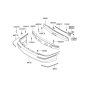 Diagram for 2001 Hyundai Sonata Bumper - 86610-3D000