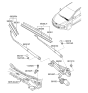 Diagram for Hyundai Elantra Wiper Linkage - 98120-3X000