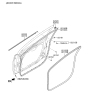 Diagram for 2012 Hyundai Elantra Weather Strip - 82220-3X200