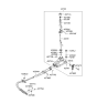 Diagram for 2010 Hyundai Santa Fe Automatic Transmission Shift Levers - 43720-2B100