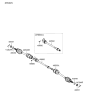 Diagram for 2008 Hyundai Santa Fe Axle Shaft - 49560-2B570