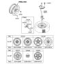 Diagram for Hyundai Santa Fe Wheel Cover - 52960-0W100