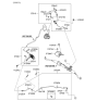 Diagram for 2006 Hyundai Santa Fe Power Steering Hose - 57510-0W300