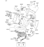 Diagram for 2007 Hyundai Santa Fe Armrest - 89900-0W500-J4A