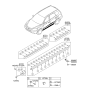 Diagram for 2008 Hyundai Santa Fe Door Moldings - 87750-0W000