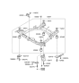 Diagram for Hyundai Crossmember Bushing - 62486-2B000