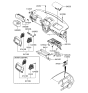 Diagram for 2008 Hyundai Santa Fe Steering Column Cover - 84850-2B150-WK