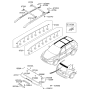 Diagram for 2010 Hyundai Santa Fe Spoiler - 87220-2B000