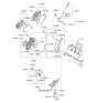 Diagram for 2009 Hyundai Santa Fe Timing Cover - 21350-3E000