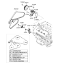 Diagram for Hyundai Santa Fe Water Pump - 25100-3E001