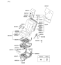 Diagram for 2011 Hyundai Santa Fe Seat Cushion - 89250-0W500