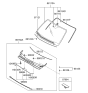 Diagram for 2009 Hyundai Santa Fe Windshield - 86110-0W000