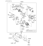 Diagram for 2009 Hyundai Santa Fe Starter Motor - 36100-3E100