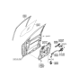 Diagram for Hyundai Santa Fe Window Motor - 82450-2B000