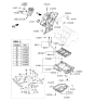 Diagram for 2006 Hyundai Veracruz Oil Pan Baffle - 21525-3C300