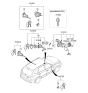 Diagram for Hyundai Santa Fe Door Lock Cylinder - 81970-2BA00