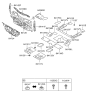 Diagram for 2009 Hyundai Santa Fe Dash Panels - 84124-0W000