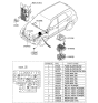 Diagram for 2009 Hyundai Santa Fe Fuse Box - 91950-2B621