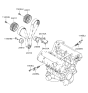 Diagram for 2009 Hyundai Santa Fe Timing Chain Tensioner - 24410-3E500