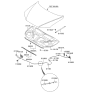 Diagram for Hyundai Santa Fe Hood Latch - 81130-2B010