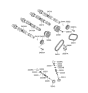 Diagram for 2008 Hyundai Santa Fe Camshaft - 24710-3E010