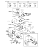 Diagram for 2007 Hyundai Santa Fe Cup Holder - 84680-0W002-WK