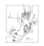 Diagram for 1986 Hyundai Excel Hazard Warning Switch - 93430-21050