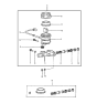 Diagram for 1988 Hyundai Excel Brake Fluid Level Sensor - 58535-21301