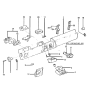 Diagram for 1986 Hyundai Excel Ashtray - 84550-21001-BL