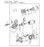 Diagram for Hyundai Accent Starter Motor - 36100-11150